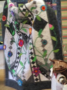 Candy-BandWThrowWithFlowerApplique